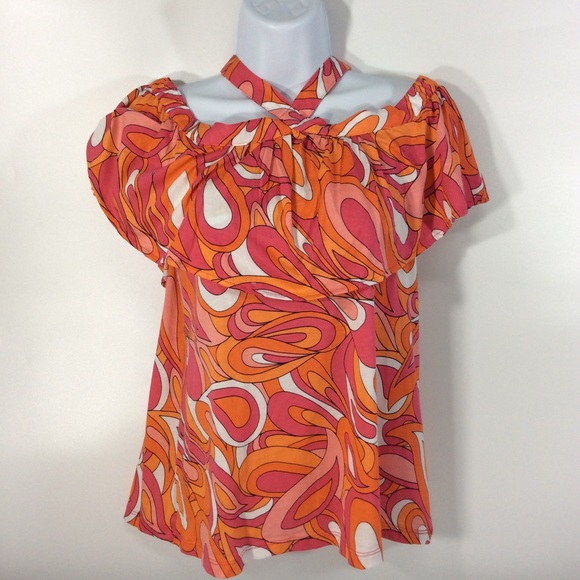 Michael Michael Kors XS Top Pink Orange - Picture 1 of 9